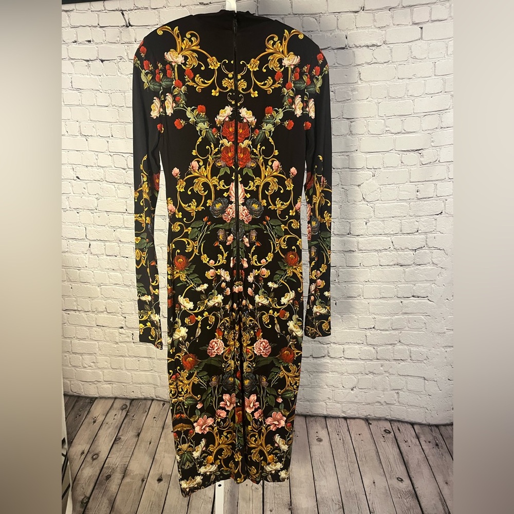 Alice + Olivia Delora Floral-Print Jersey Midi Dress - Picture 5 of 10